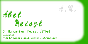 abel meiszl business card